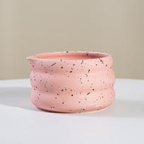 Smooth Matcha Bowl Ceramic Green Tea Maker Cup Portable Tea Ceremony Tool  for Tea Set Accessories Pink/A
