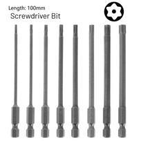 100mm Magnetic Torx Screwdriver Bit T8-T40 Electric Screwdriver Bit T8/T9/T10/ T15/T20/T25/T30/T40  Screwdriver Head Bits T8