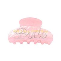 49MD Glistening Rhinestones Wedding Hair Claw Clip Bridal Accessory For Parties Daily Use rožinė