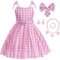 Kids Barbie Doll Set with Accessories, Premium Fabric, 3-4 Years, 110cm, Pink 140cm rožinė