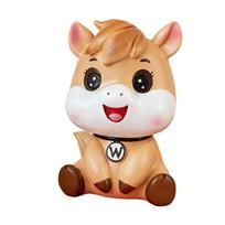 Anti Drop Horse Year Piggy Bank Savings Tank Large Capacity Cartoon Horse Money Boxes Decorative Model Horse Piggy Bank Ornament