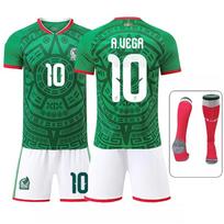 2026 m. FIFA Pasaulio taurės Meksika Namų #10 A.VEGA Sportinis treniruočių marškinėlių rinkinys su kojinėmis Paaugliams Vaikams Suaugusiems Individualus pavadinimas Futbolo aprangos komplektai 16