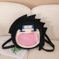 Naruto Shinjuku Uchiha Sasuke Big Mouth Pain Bag Peripheral Doll Storage Double Shoulder Crossbody Satchel Gift one size fits all juoda