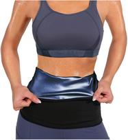 Waist Trainer for Women Tummy Control Sweat Waist Band Slimming Lower Belly Belt Sports Body Shaper Sauna Wrap S/M mėlyna/juoda