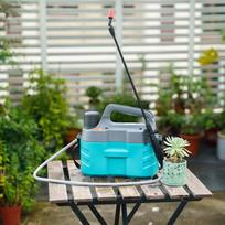 5L Electric Sprayer Garden Sprayer Pump Sprayer with 2200mAh Rechargeable Battery Plant Mister USB Automatic Watering mėlyna