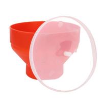 Popcorn Maker with Lid Covers Chips Fruit Dish Microwave Popcorn Bowl Bucket High Quality Kitchen Easy Tools DIY Silicone Red oranžinė