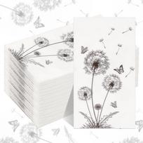 20/120 Sheet Dandelion Print Guest Towels for Bathroom Paper Napkin for Dinner Party Kitchen Hand Towel for Guest Party Supplies 20pcs