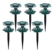 Garden Hose Guide Spike Ground Insert Hose Guide with Spin Top Spiked Hose Guide Aid Keeps Garden Hose Out of Flower Beds for Plant Protection 6pcs