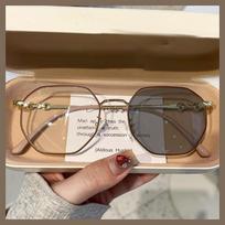 Anti-blue Light Korean Style Progressive Color Changing Glasses Stylish Unisex Student Eyewear 7752 0