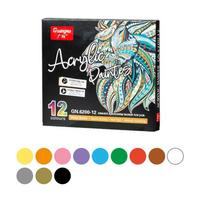 12/24/36Color Dual Tip Acrylic Pastel Pen Paint Brush Markers PensDesigned For Fabric Canvas Ceramics Metal Handmade Graffit Practical Use
