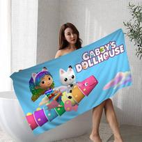Children Animation G-GabbyS D-Dollhouse Microfiber Beach Towel Absorbent Quick Dry Soft Yoga Swimming Resort Mountain Towel W30*H60(CM)