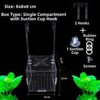 1PC Small Fry Aquarium Isolation Box Spawning Hatching Hatchery Divider Fish Breeding Box with Hook Acrylic Hydroponic Plant Box