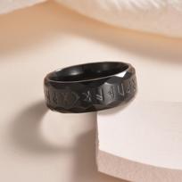 Vintage Odin Norse Viking Amulet Rune Rings For Men Women 316L Stainless Steel Words Ring Wedding Zircon Valentine's Days Gifts 7