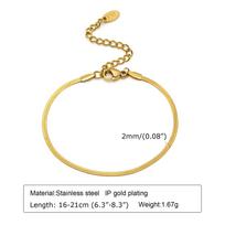 Herringbone Bracelet Women ,Thin Flat Snake Chain Link Wristband Stainless Steel Zircon
