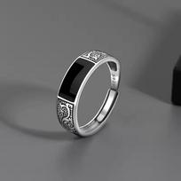PANJBJ 925 Sterling Silve Drop Glaze Ring for Women Girl Party Gift Adjustable Ins Geometry Zircon Dropshipping Wholesale