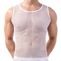 Underwear Sleeveless Stretchy Male Popular Hollow Out Crew Neck for Bathroom M balta