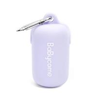 Dog Poop Bags Dispenser Holder with Carabiner Travel Outdoor Pet Waste Pick Up Silicone Accessories Eco Friendly Products Goods violetinė