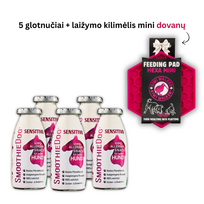 Smoothie glotnučių rinkinys + laižymo kilimėlis dovanų