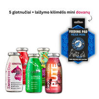 Smoothie glotnučių MIXY rinkinys + laižymo kilimėlis dovanų