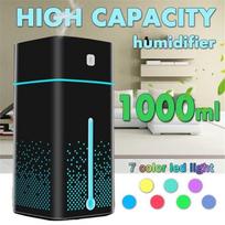 1000ML Ultrasonic Air Humidifier Facial Aromatherapy Aroma Essential Oil Diffuser Mist Purifier 7 Color LED Night Light juoda
