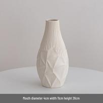 Europos balta keraminė Ikebana vaza svetainei ir valgomojo stalui - Puikiai tinka šviežioms, džiovintoms gėlėms ar hidroponiniams komponavimams