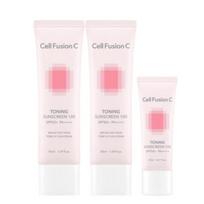 Cell Fusion C Tonuojantis apsauginis kremas nuo saulės Rinkinys Natūralus tonas-pakeliantis pagrindas Apsauga nuo saulės SPF50+ PA++++