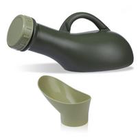Portable Urinal 1000ml Spill Proof Urinal With Lid Anti-Tip Handheld Potty Pee Bottles For Traffic Jams Hiking Camping Patient žalia