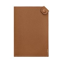 Hermes Tarmac Padengtas paladžiu Užsegamas odinis paso dėklas Kortelių dėklas Moteriškas kortelių dėklas Auksinis rudas H057946CK37 37 Gold Gold Brown