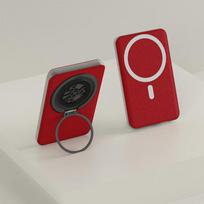SND Magnetic Wireless Fast Charging Power Bank with Finger Ring Stand