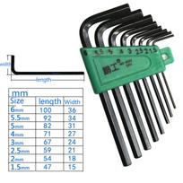 One Set One.5mm-6mm Hexagonal Allen Hex Key Cycling Spanner Repair Tool Kit Repair Key Bicycle Hand Tool Durable