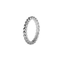 Van Cleef & Arpels Perlee kolekcijos Signature elegantiškas žiedas, vidutinio stiliaus, 18K auksas, moteriškas žiedas, baltas auksas VCARN9PC00 Box,Warranty Not Included,59