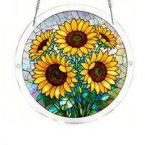 Yousheng Jigsaw Puzzle Suncatcher, DIY Puzzles Acrylic Sun Catcher, Stained Glass Window Hanging Ornament for Home, Garden Decor, Gift for Women, Mom, G