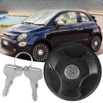Fiat 500/500C 2007-2016 Kuro Benzino Dyzelino Pripylimo Užrakinamas Bakelio Dangtelis + 2 Raktai juoda