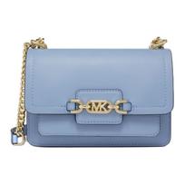 Michael Kors Heather Brand Logo Metal Accents Mini Shoulder Crossbody Bag Women bags French-Blue 32S2G7HC0L457 Shopping Bag Set(Basic Set+Shopping Bag)