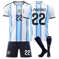 2026 FIFA Pasaulio taurė Argentinos namų #22 L.MARTÍNEZ Sportinio treniruočių marškinėlių rinkinys su kojinėmis Paaugliams Vaikams Suaugusiems Individualus vardas Futbolo komplektai 16