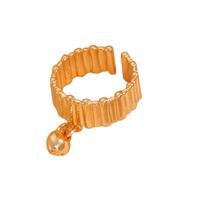 Punk Irregular Liquid Lava Metal Open Rings For Women Fashion Copper Color Geometric Finger Ring Party Zircon Birthday Gift auksas