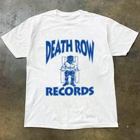 Men's Baggy Cotton T-Shirt with Death Row Records Graphic Print S juoda