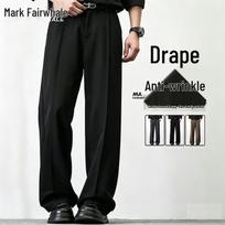 MARK FAIRWHALE Men's Summer Lightweight Breathable Casual Straight-Leg Pants 2XL juoda