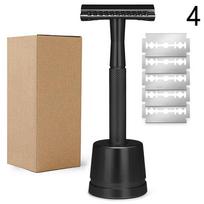 Double Edge Safety Razor For Women Single Blade Razors With 5Pcs Razor Blades Men'S Metal Razor Reusable 4
