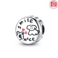 Charms 925 Silver Magic Color Changing Cat Paw Love Cat Swing Pendant Fit Bracelet Woman DIY Jewelry Fine Gift Making