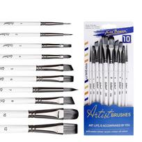 Wooden Handle Watercolor Painting Brushes Practical Acrylic and Oil Brushes  Art Brushes 12pcs/set