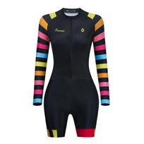Cycling Suit Onesie Pulley Suit Triathlon Suit Breathable Quick-drying Rider 2026 Long Sleeved Breathable One-piece Cycling Suit Set XS
