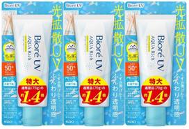 Biore UV Aqua Rich Light Up Essence 100g x 3 pieces Sunscreen Makeup Base UV Protection Watery Essence For Face and Body Large Capacity [Bulk balta