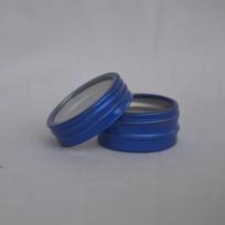 100vnt 10ml mėlynas aliuminio indelis 10g metalinis aliuminio skardinis indelis skaidrus langas mėlynas kosmetikos indelis nagų laikymui