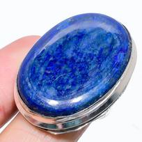 Lapis Lazuli Rankų darbo 925 prabos sidabro Dovana Papuošalas Žiedas Dydis 9 S0B46