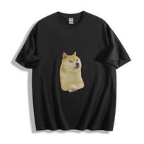 Confused Shiba Inu T-Shirt - Quirky Meme Dog Design Unisex Tee L