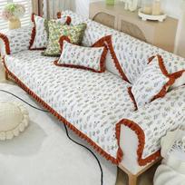 Hot Selling All Cotton Small Fresh Floral Sofa Mat New Anti Slip Pad Cover Fabric Wash Cotton Sofa Cover Cloth Sofa Cover 70*70cm