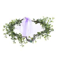 Girls Leaves Shape Hairband Luxurious Ethnic Style Headband for Wedding Party 1 žalia