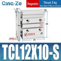 Compact Pneumatic Multi-Rod Tri-Axis Cylinder TCL (12/16/20/10-100S)