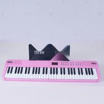 61 klavišo sulankstomas elektroninis klaviatūros instrumentas visoms amžiaus grupėms - Nešiojamas skaitmeninis pianinas pradedantiesiems ir profesionalams pink